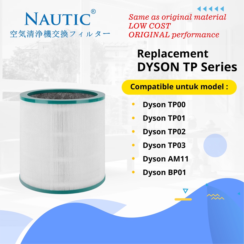 NAUTIC - HEPA Filter Dyson Purecooling TP03 / TP02 / TP00 / TP01 / AM11 /BP01