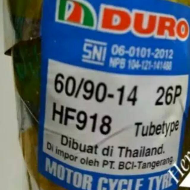 Ban duro nya bos qu merek duro .60.90 ring 14