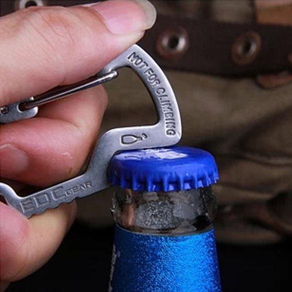 MOJITO Survival Camping Hiking Rescue Gear Mini Carabiner Keychain EDC Multi Tool