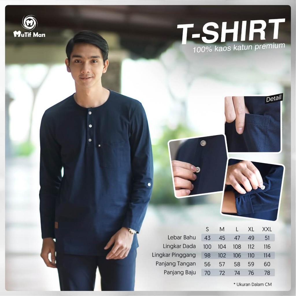 T-Shirt Dewasa Mutif MTIF - T-Shirt 02 A Navy