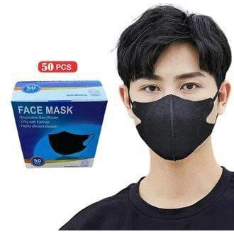 Masker Duckbill Isi 50 Pcs Hitam dan Putih