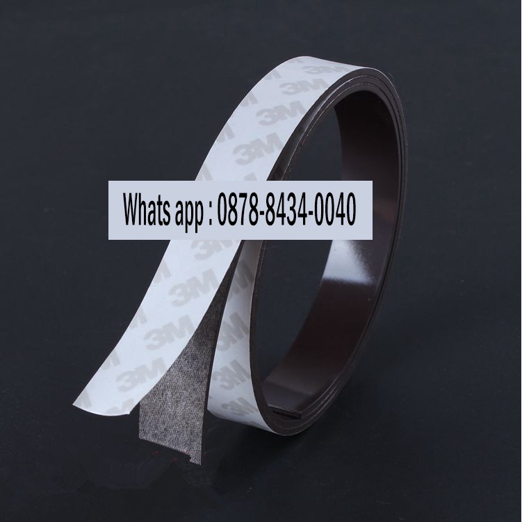 Magnet Tape Lebar 10mm per 1m Double Tape 3M Magnetic Strip Tebal 2mm