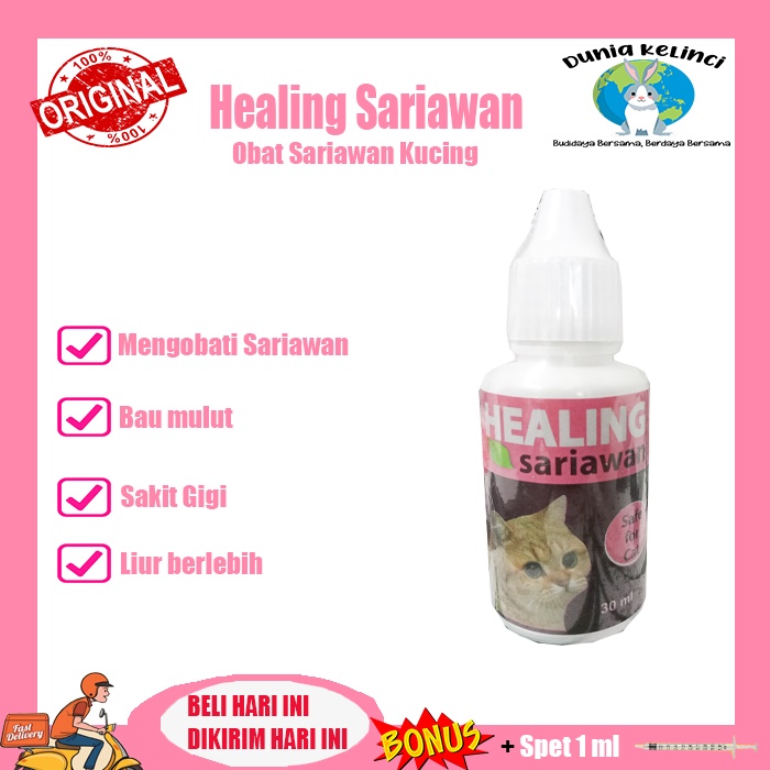 OBAT KUCING SARIAWAN HEALING SARIAWAN BAU MULUT LIUR BERLEBIH