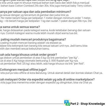 Terbaik Kain Bahan Kaos Katun Kiloan Cotton Combed 30s Ultima Premium Warna Muda Per Kg Paling Shopee Indonesia