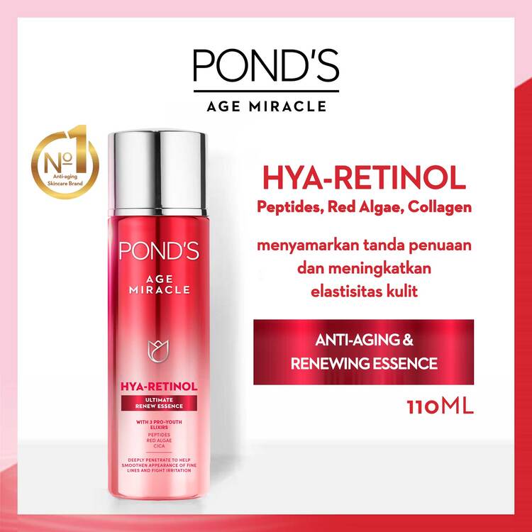 Ponds Age Miracle Hya-Retinol Ultimate Renew Essence with Peptide &amp; Collagen 110Ml