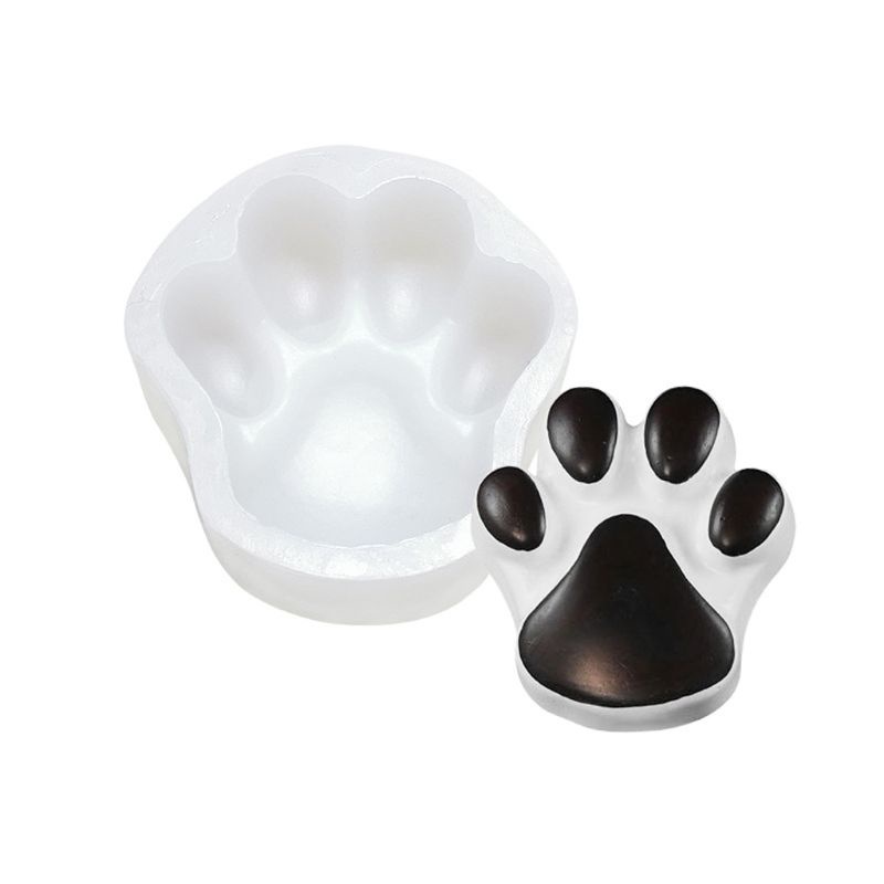 SIY  3.5 Inch DIY Large Pet Paw Silicone Mold Dog Cat Paw Print Stepping Stone Concrete Plaster Cake Pan Resin Mold Art Craft