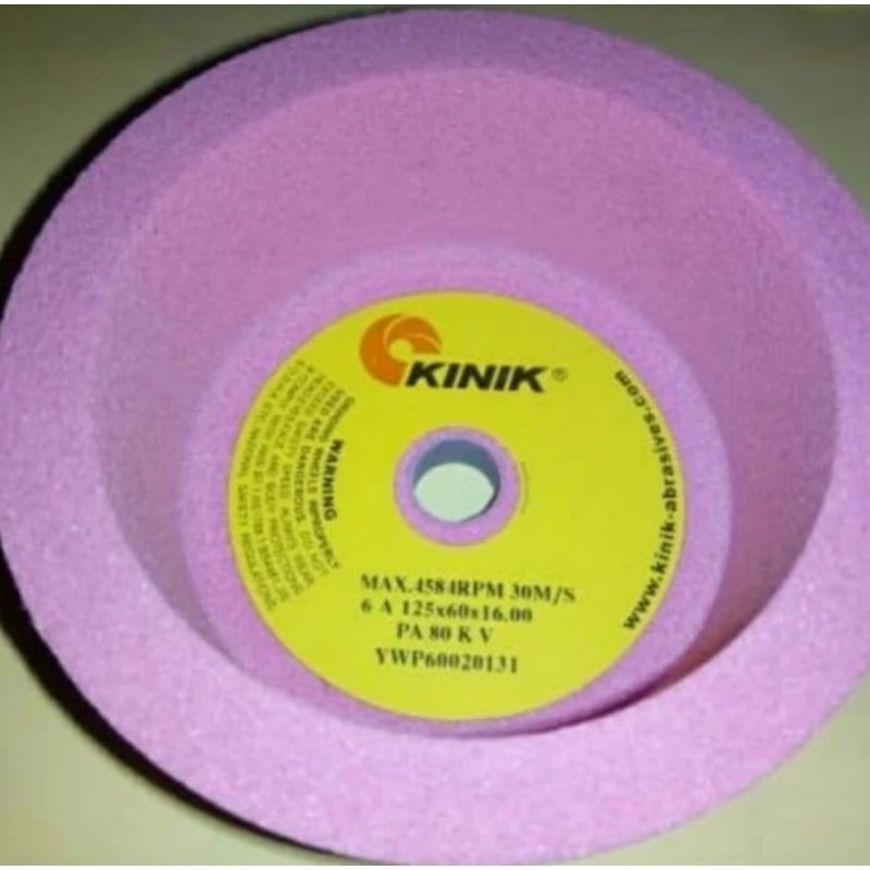 Batu Gerinda mangkok kinik 5 inch straight size 125x60x16.00 PA 60 KV 6A