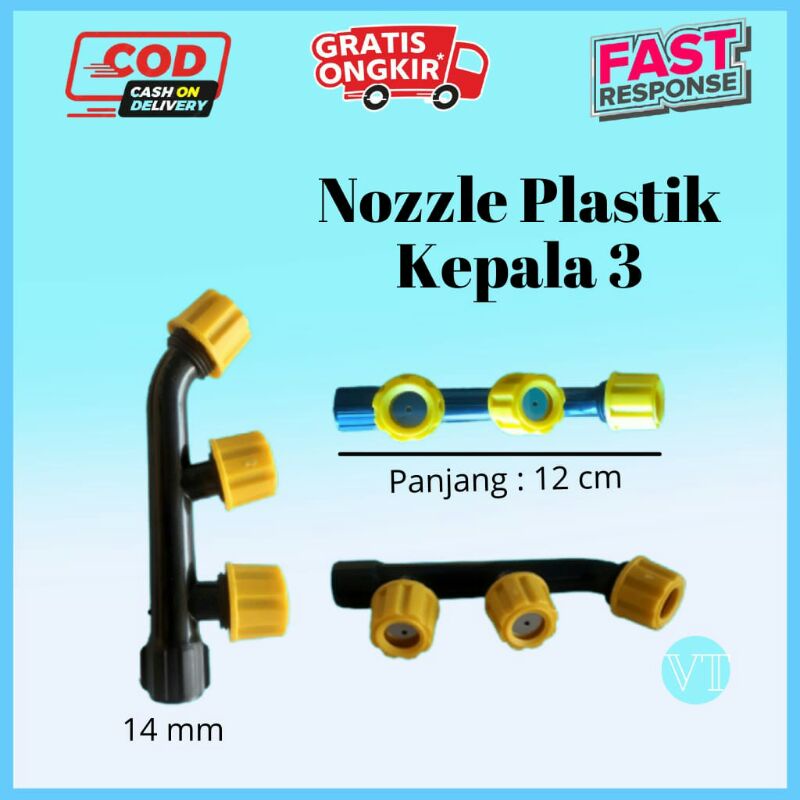 NOZEL NOZZLE SPRAYER ELEKTRIK KEPALA 3 NOZEL KNAPSAK