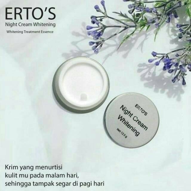 ERTOS DERMO NIGHT CARE WHITENING CREAM/ NIGTH WHITENING CREAM - PEMUTIH PENCERAH DAN PELEMBAB