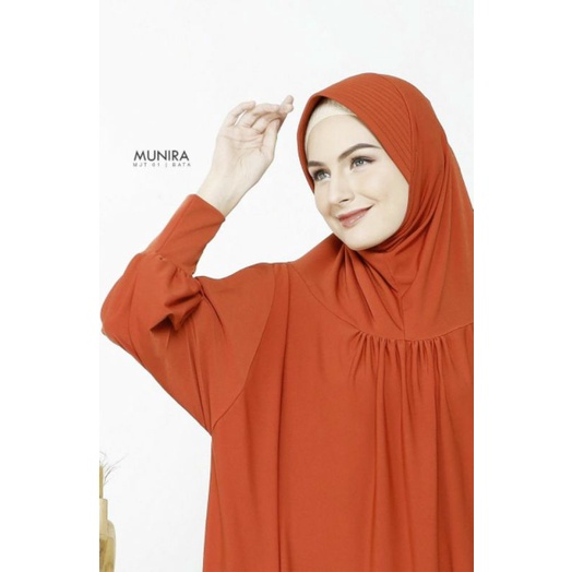 MODEL JILBAB TANGAN BERGO MUNIRA MJ01 BAHAN JERSEY PREMIUM JITANG BERGOHARIAN JUMBO LENGAN PET BUSA 