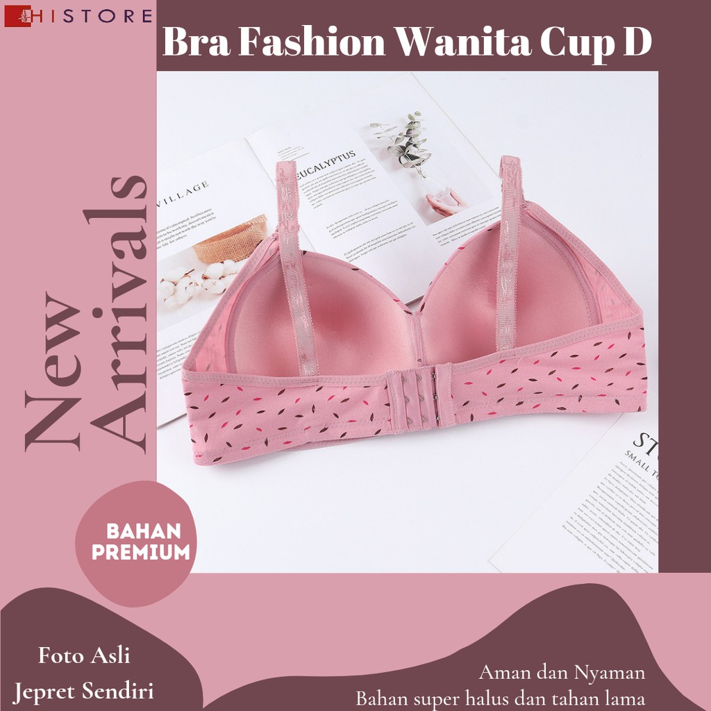 Bra BH JUMBO CUP D Fashion Wanita Bra wanita Premium Busa Tipis Tanpa Kawat Sangat Nyaman 8037