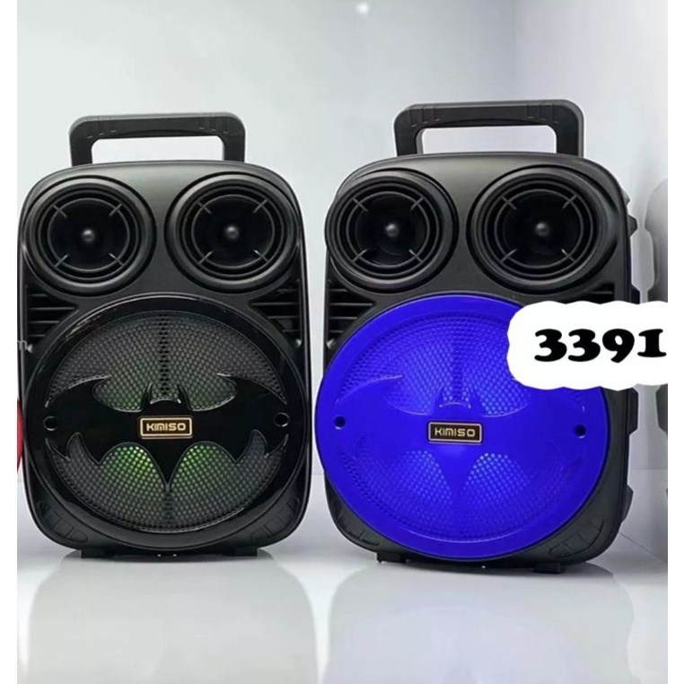 Speaker Bluetooth 3391/339 Bonus Mic 6,5Inci/Salon Aktif Portable Radio Fm/Speaker Wireless Led