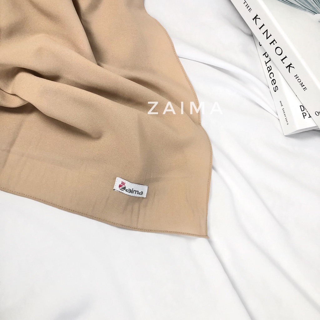 Pashmina Jumbo 220 x 120 cm Diamond Crepe Lebar Syari'i Tebal-Beige