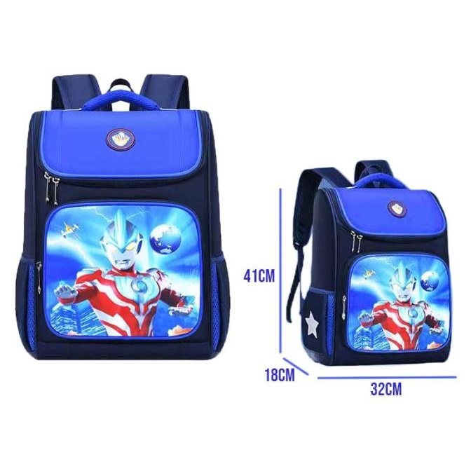 Termurah Tas Ransel Sekolah Anak Sd Panda Ultraman Kantung Besar Import 16Inch