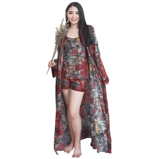  FOLVA  Gisella kimono  baju tidur wanita katun 1481RSET 