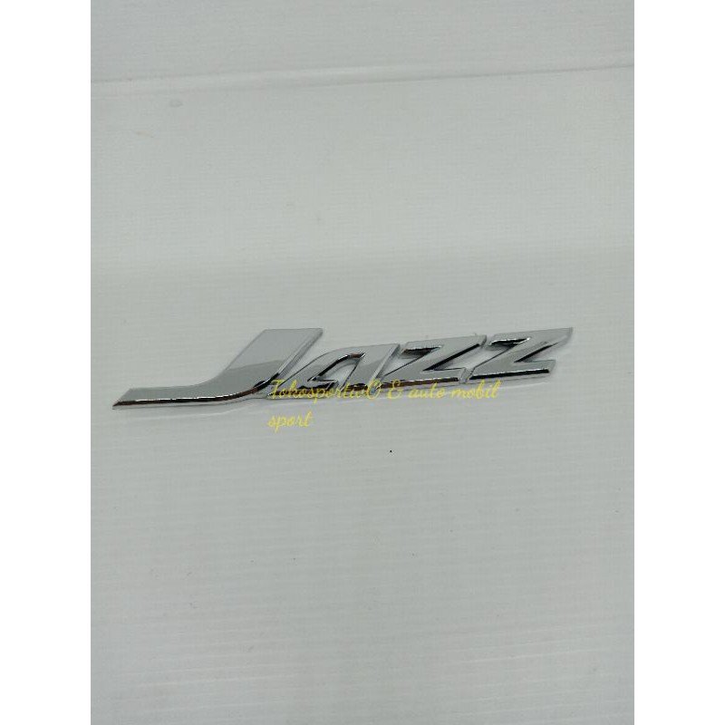 Tulisan Emblem Logo Stiker huruf all new jazz 2008-2013 chrome