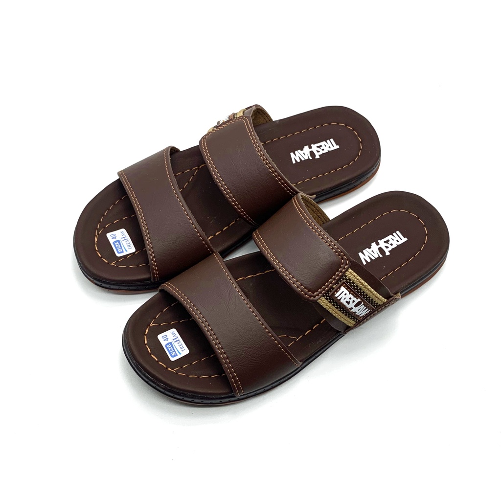 Sandal Pria Slide Casual Treshaw Best Quality | Sandal Kulit | Sandal Modis