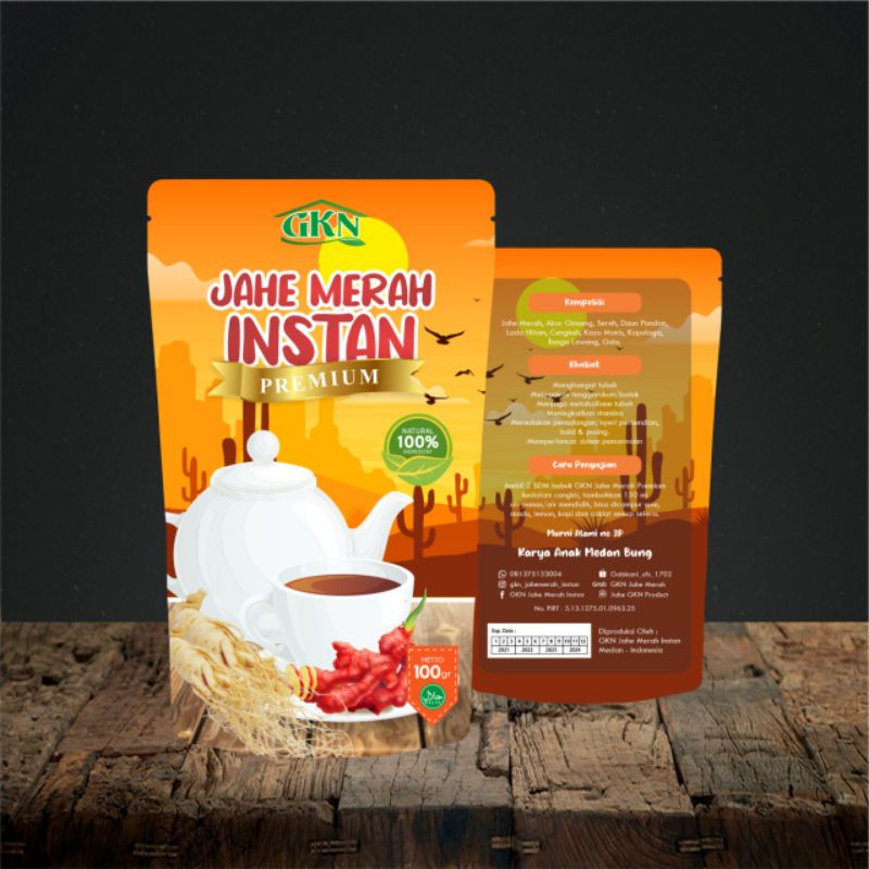 

Jahe Merah Premium (GKN) Plus Akar ginseng 500gr(Gula atau tanpa gula)