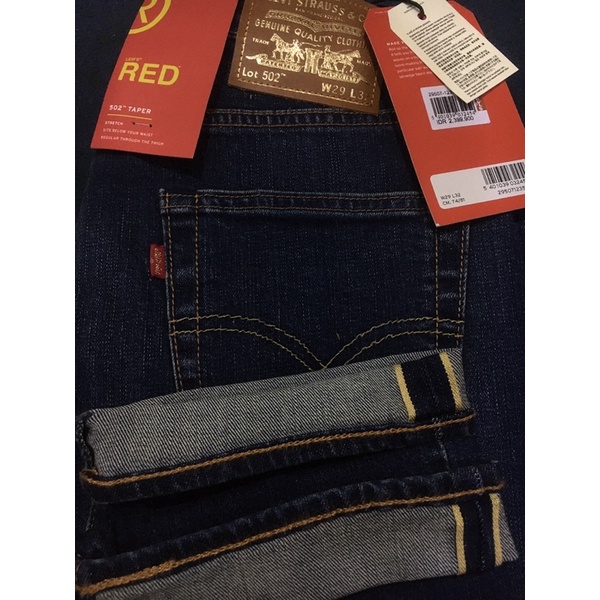 levis 502 gold selvedge