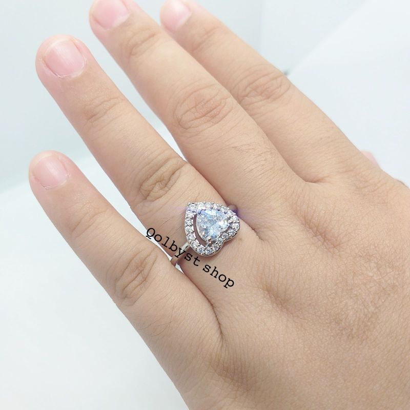 CINCIN DEWASA SILVER LOVE BESAR TITANIUM