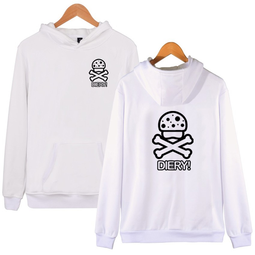Hoodie Distro Diery Logo BIG Black Premium