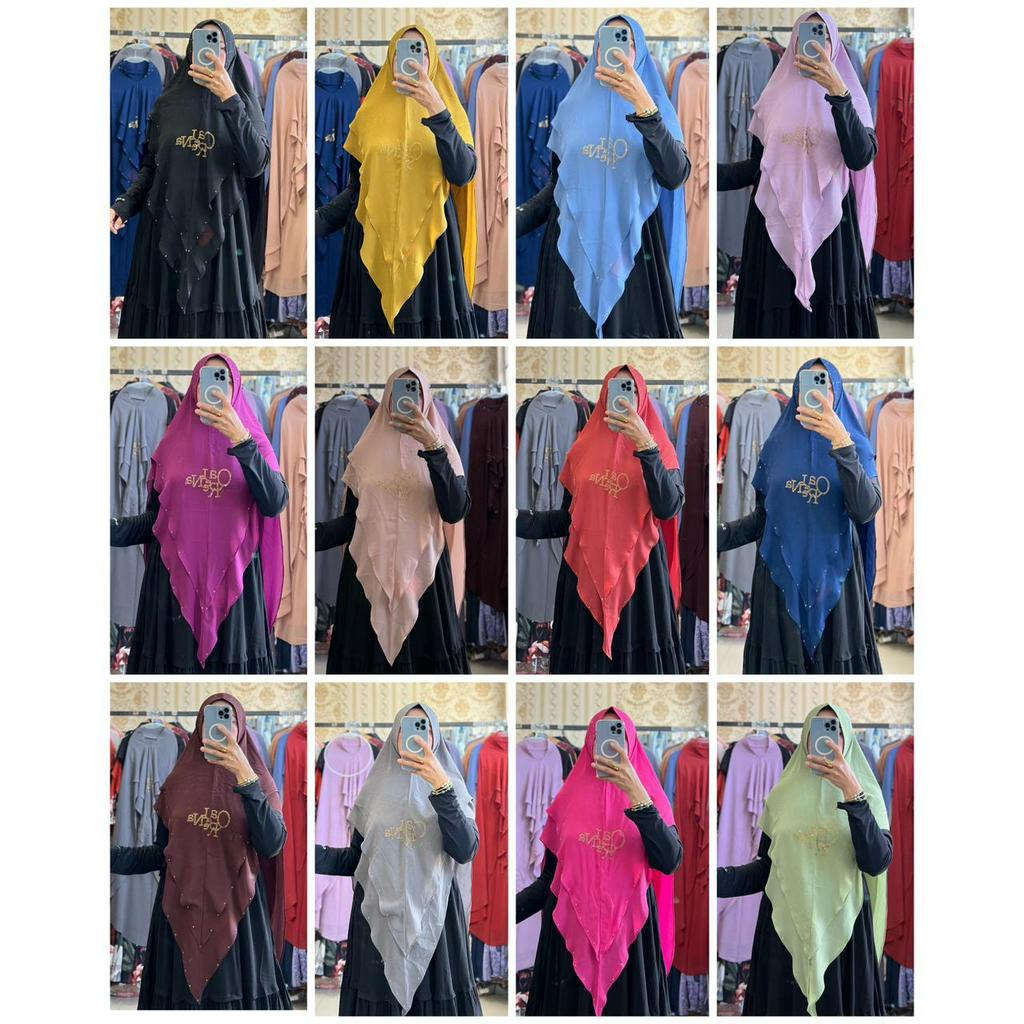 KHIMAR HIKARI FULL CRISTAL SERIES | QAIREENA | PUSPITA HIJAB SYARI