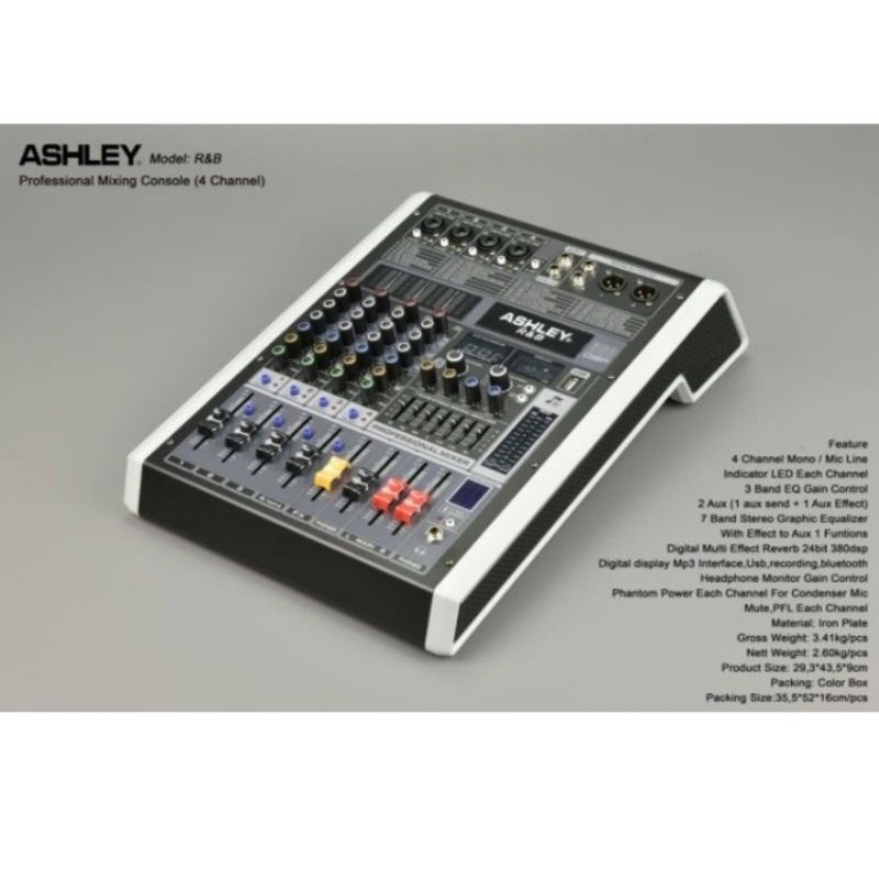 mixer Ashley R&B 4 mixer Ashley 4 channel original reverb24 bit 380 dsp