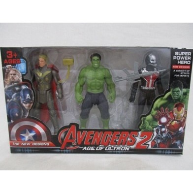 Action Figure Avengers Box SET ISI 3 Tinggi 12cm/Mainan Super Hero