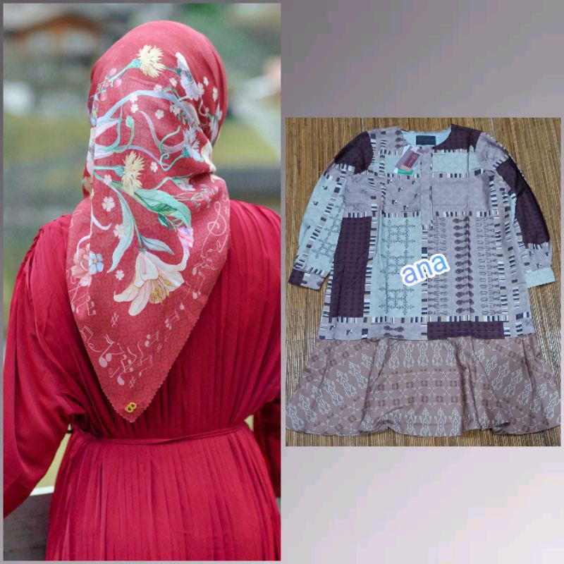 New The Nada Square - Do ( Voal, 110 x 110 ) by Buttonscarves x Indah Nada Puspita bundling New  Pin