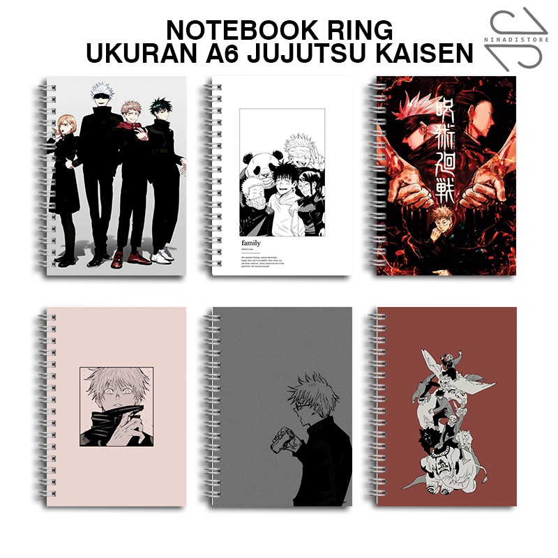 

Buku Tulis Catatan buku notebook buku diary Notebook Ring Spiral A6 60 Lembar koleksi gambar Jujutsu Kaisen