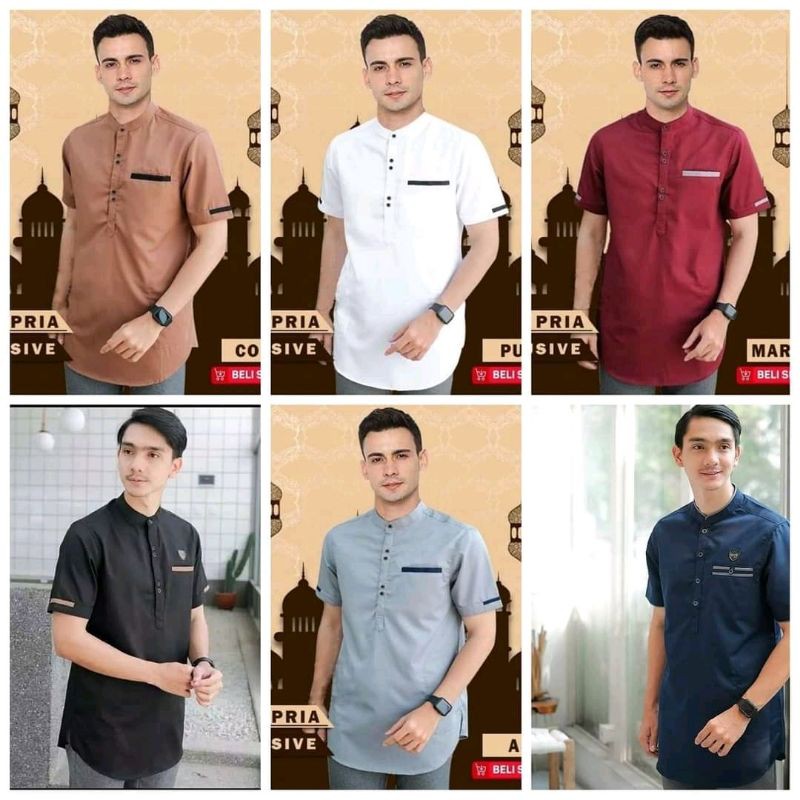 MSK BATIK - BAJU KOKO KURTA PAKISTAN DEWASA COTTON ADEM NYAMAN DIPAKAI SIZE M, L, XL, XXL