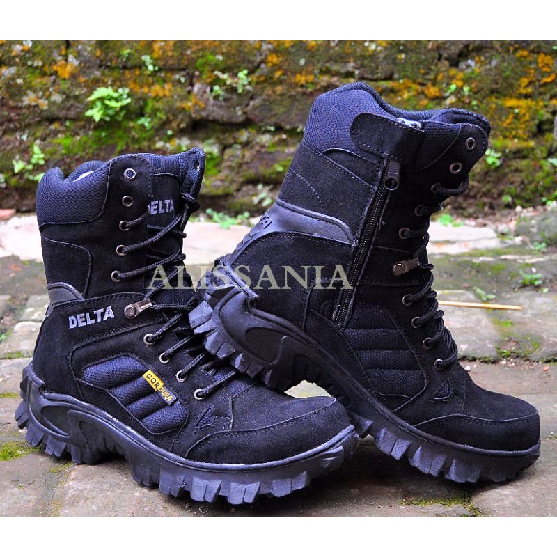 SEPATU BOOTS DELTA TINGGI TERBARU SAFETY UJUNG BESI KERJA LAPANGAN