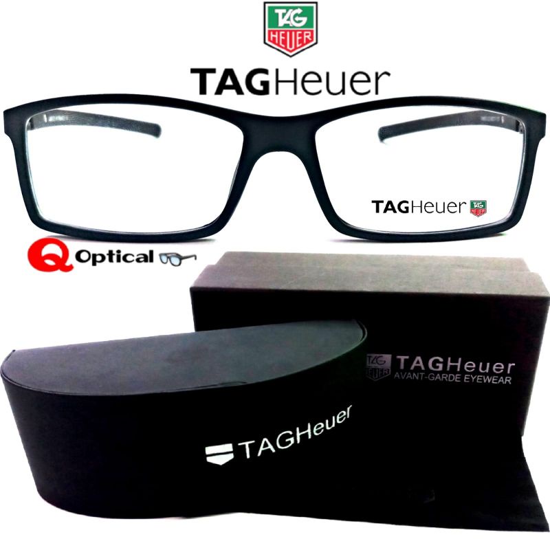 Kacamata Frame Pria Tag Heuer TH0512-C2 Matte Black Model Casual