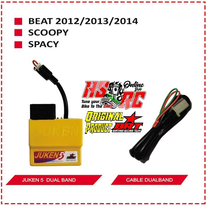 ECU Racing BRT JUKEN 5 DUAL BAND BEAT Lama Non ESP Scoopy SPACY Fi Injeksi Stater Kasar Non ACG