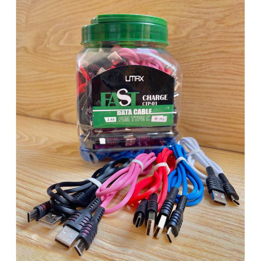 Kabel Data Umax Fast Charging CTP-01 Toples isi 40