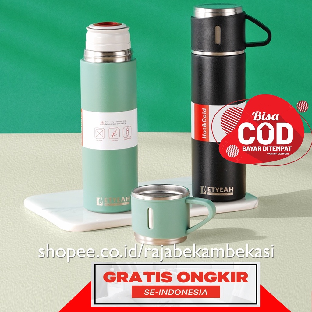 TERMOS BOTOL MINUM STAINLESS 500 ML / TERMOS MUG AIR PANAS 500ML