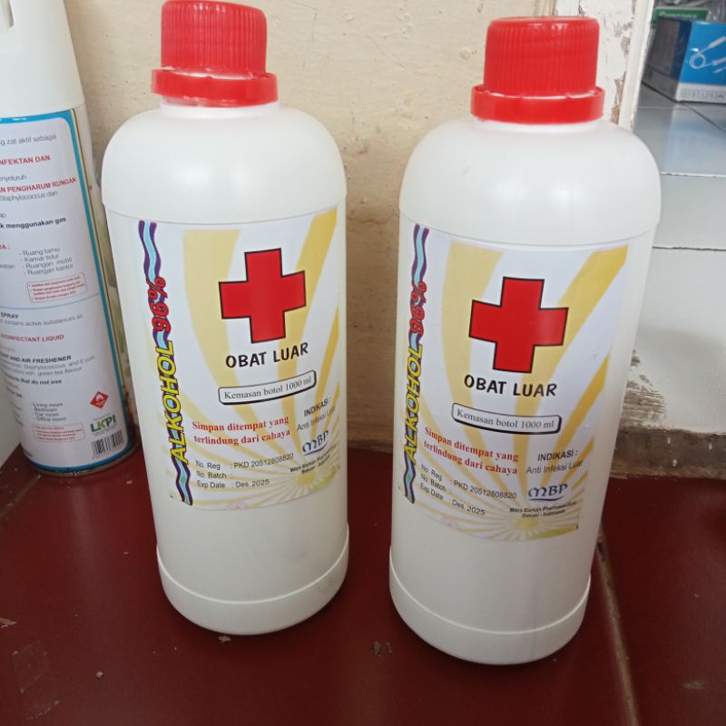 Alcohol 96% 1 Liter/ Alcohol 96% 1 bbuk liter/ Cairan Alkohol 96% 1 liter