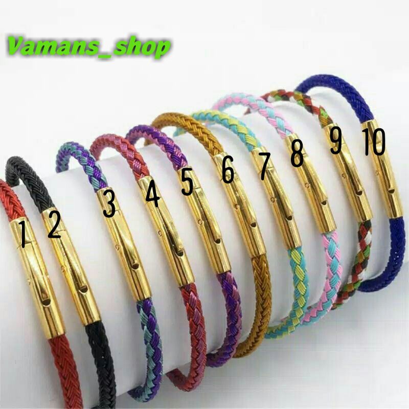 Gelang Tali Kawat Anti Air waterproof Untuk Charm Liontin Mainan Emas Hongkong