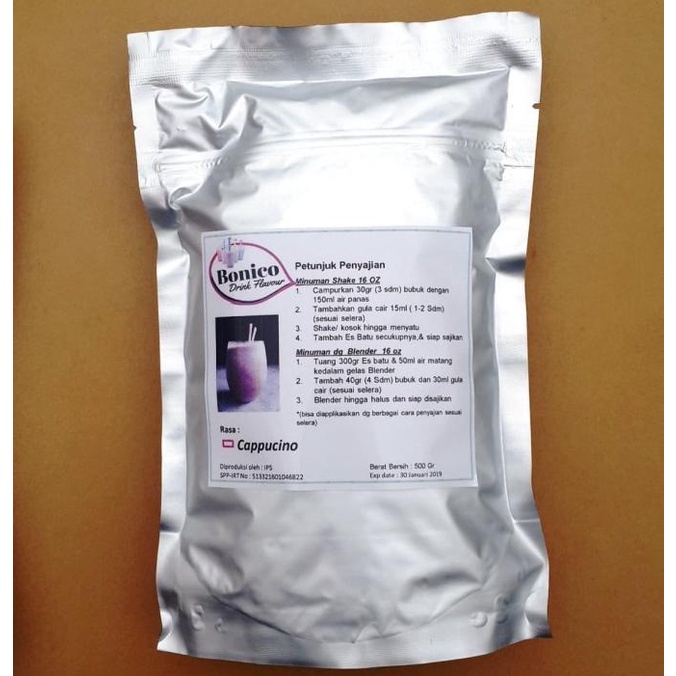 

Sale Bonico Capuccino Powder 500Gr Bubuk Minuman Drink Powder Ice Blend Diskon