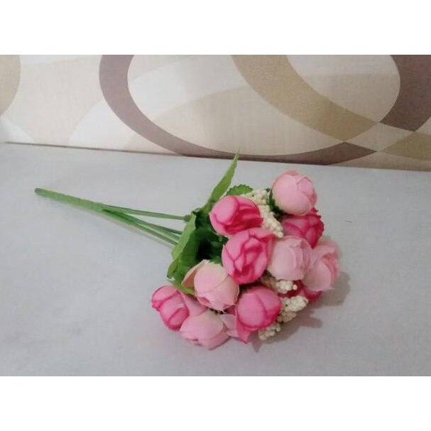 GROSIR  Bunga mawar kuncup bunga mawar plastik bunga mawar lotus artificial