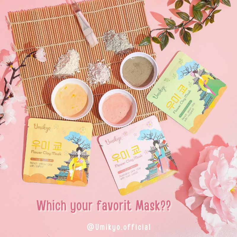 READY CLAY MASK BY UMIKYO. MASKER WAJAH UMIKYO. MASKER PREMIUM