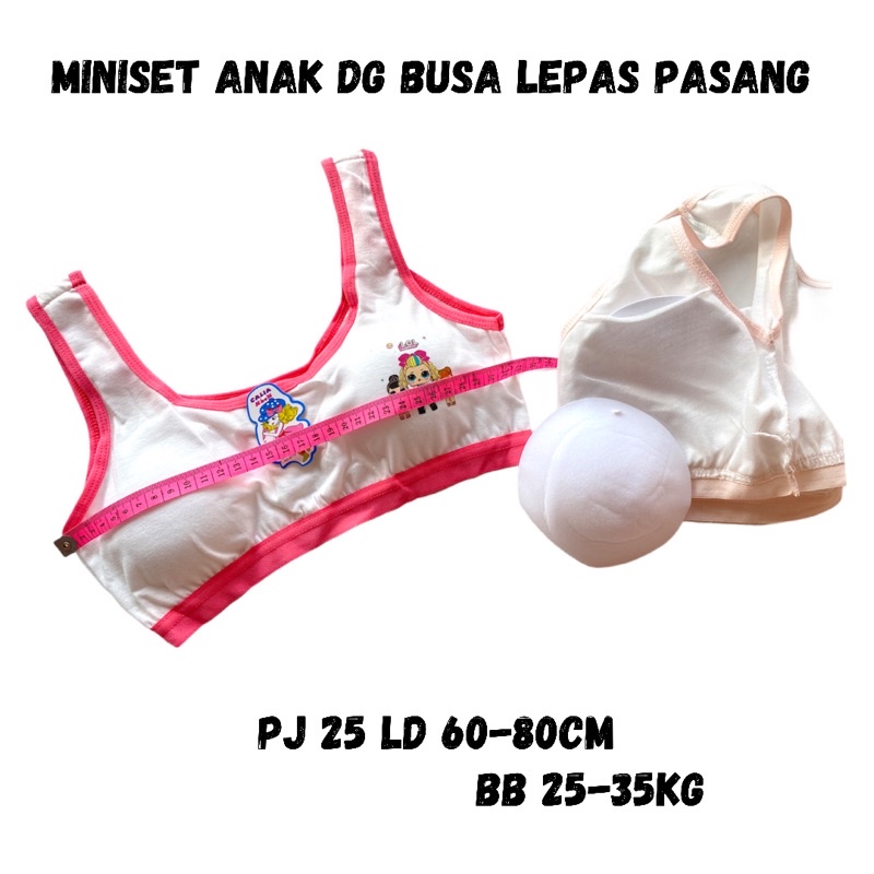 Miniset Anak Perempuan Remaja Cewek SD SMP BH Beha Bra Remaja Mini Set Anak Perempuan SD Busa Lepas