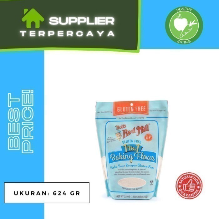 

BISA COD Bob's Red Mill Gluten Free 1-To-1 Baking Flour 623 gr | Tepung Vegan