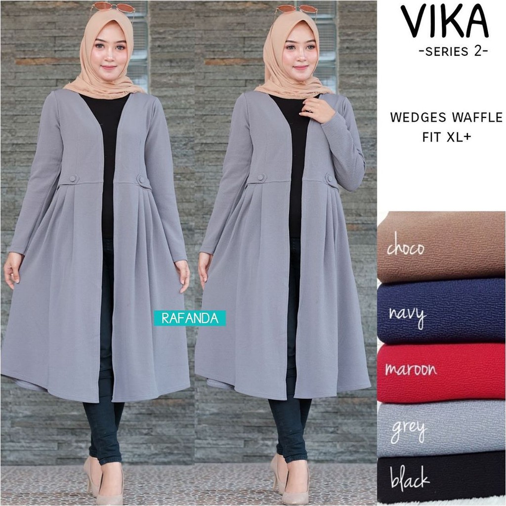 Kardigan Panjang Premium Original Baju Solo FFF Vika Cardi by Rafanda Hijab Label