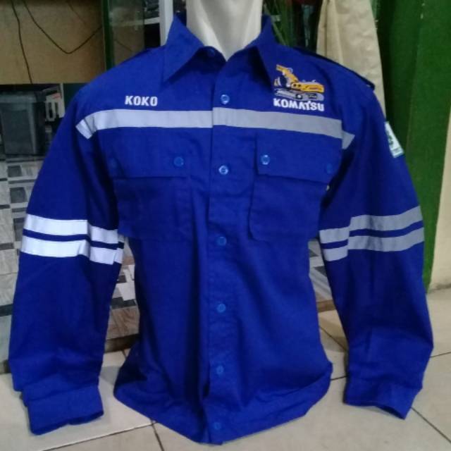 KEMEJA SAFETY LENGAN PANJANG KOMATSU BENHUR