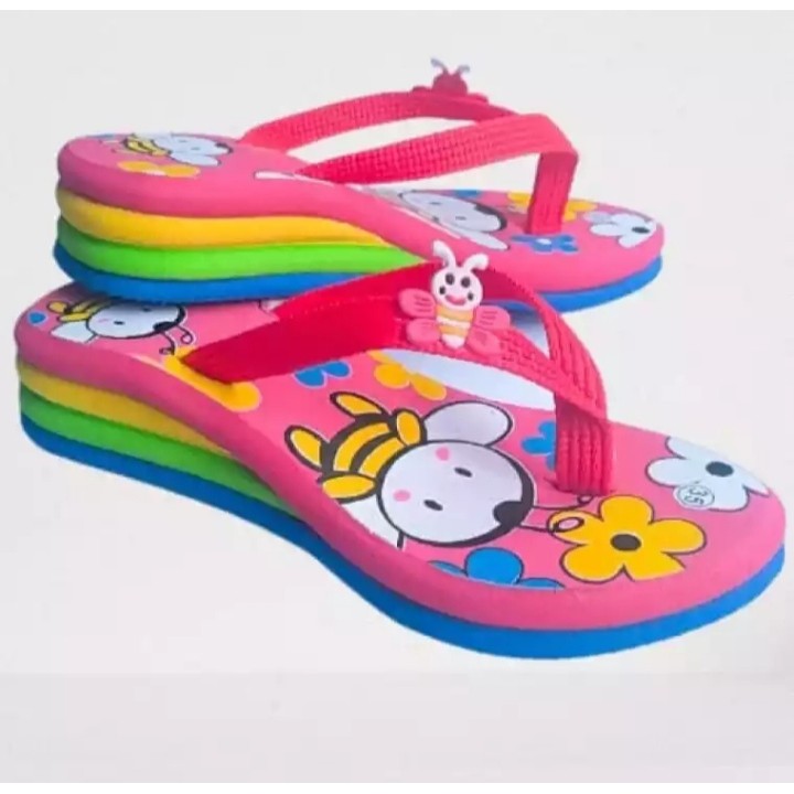 SANDAL ANAK WEDGES LEBAH/SANDAL ANAK LUCU/SANDAL ANAK KEKINIAN/SANDAL ANAK KARAKTER