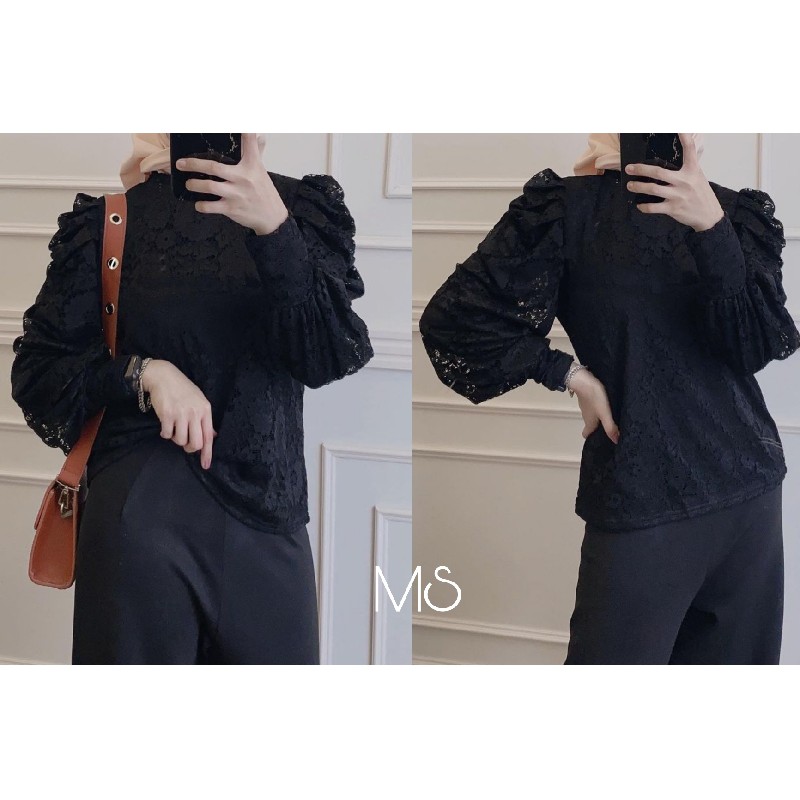 BRUKAT GISELLE BAJU LENGAN PANJANG / PESTA / CASUAL / LAPIS FURING