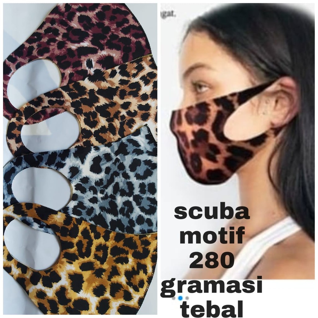 MASKER SCUBA GRAMASI MOTIF LEOPARD - ORI DJ 0415B