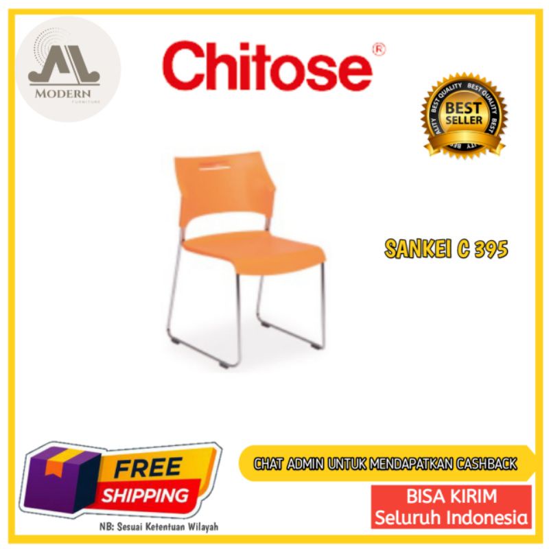 TERMURAH kursi tumpuk / kursi serbaguna /kursi makan / kursi Resto terbaru Chitose Tipe sankei C 395