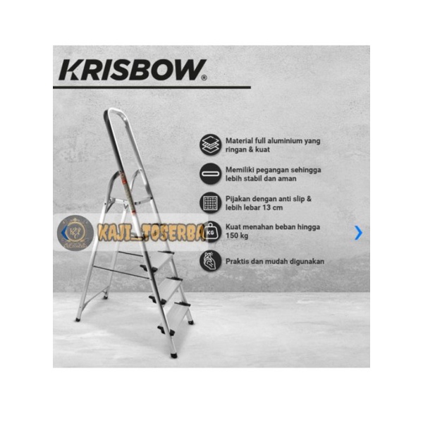 Krisbow Tangga Lipat Aluminium 5 Wide Step